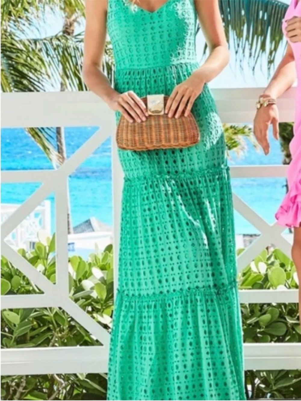Lilly Pulitzer Tiered Eyelet
Melody Maxi Dress in Gustavia
Green size Small or 2